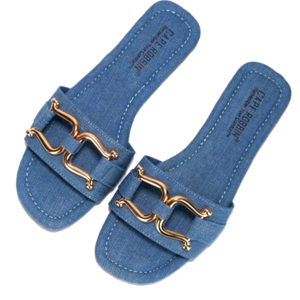 Denim slides